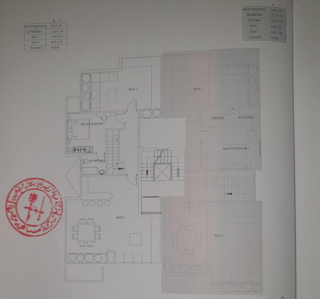 بنتهاوس - روف ٢٤٠متر في سراي طوب احمر الدور الرابع